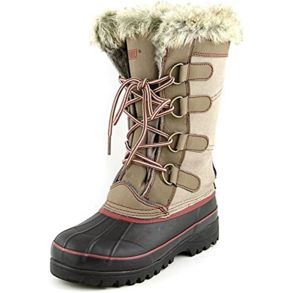 ❄️ KHOMBU Winter Snow Boots Lace up Waterproof